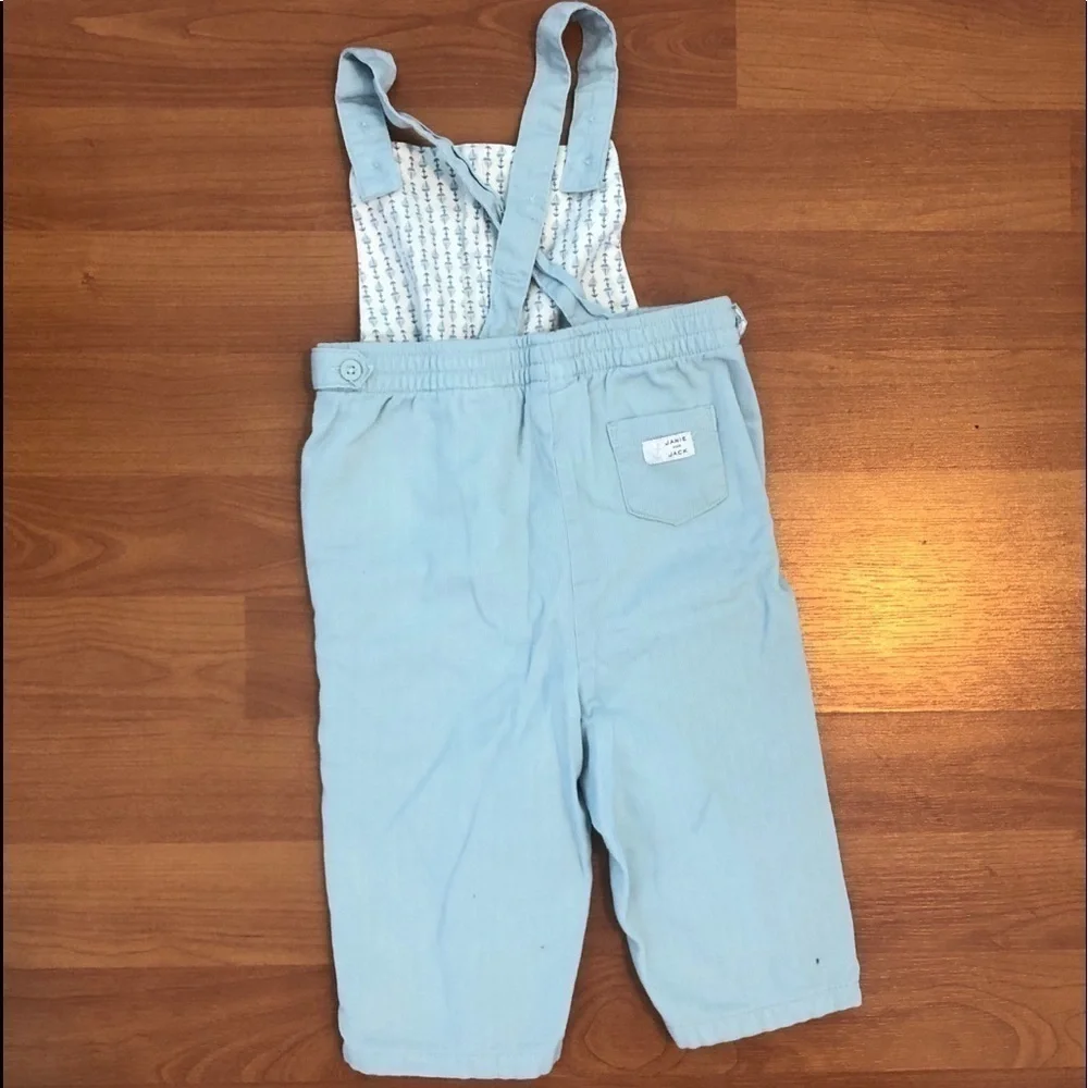 Janie and Jack Light Blue Overalls